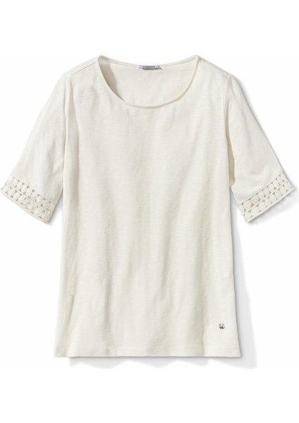 Walbusch 43-5957 / 890.947 / 280 Acık Yaka Kol Ucu Dantel Dıkıslı Kısa Kol Tsh fiyatları