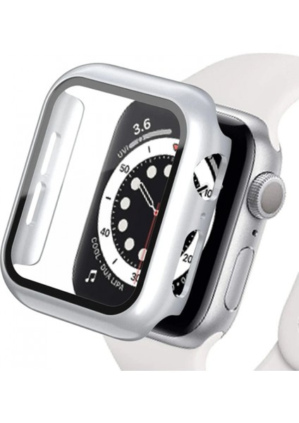 Apple Watch Ultra 49MM Camlı Kasa Ekran Koruyucu - Gümüş