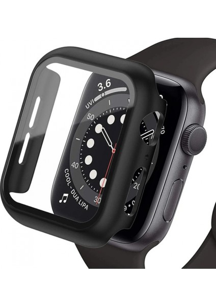 Apple Watch Ultra 49MM Camlı Kasa Ekran Koruyucu - Siyah