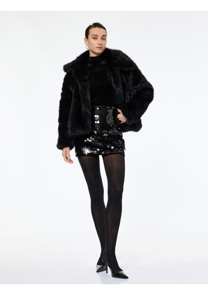 Pullu Payetli Mini Kalem Etek