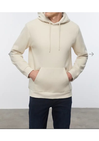 Erkek Kapüşonlu Kanguru Cepli Yumuşak Pamuklu Üç Iplik Kumaş Üst Kalite Sweatshırt fiyatları