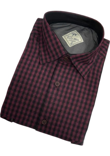 Klasik %100 Cotton Uzun Kollu Terletmeyen Kışlık Flanel Gömlek (Regular Kalıp) fiyatları