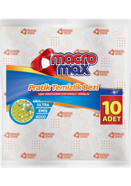 Macromax - Temizlik Bezi Pratik 10 Adetli 1 Paket