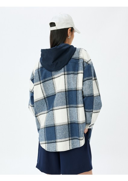 Kapüşonlu Cepli Oversize Uzun Kollu Oduncu Gömleği fırsatları