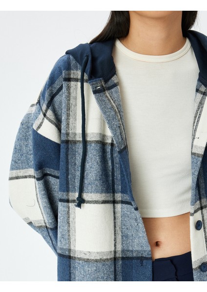 Kapüşonlu Cepli Oversize Uzun Kollu Oduncu Gömleği indirimleri