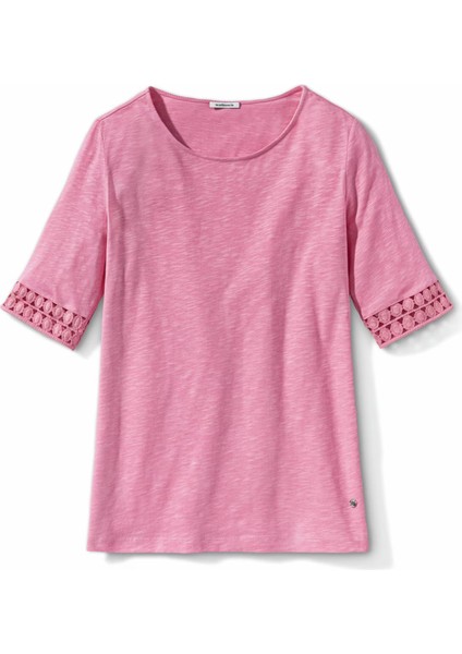 Walbusch 43-5957 / 890.947 / 280 Acık Yaka Kol Ucu Dantel Dıkıslı Kısa Kol Tsh fiyatları