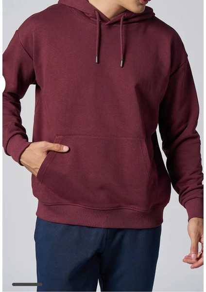Erkek Kapüşonlu Kanguru Cepli Yumuşak Pamuklu Üç Iplik Kumaş Üst Kalite Sweatshırt fiyatları