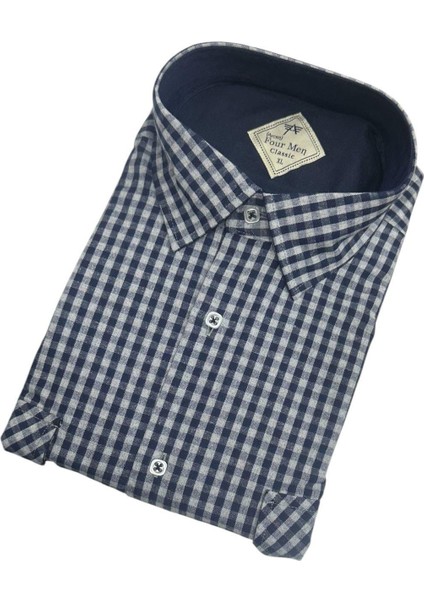 Klasik %100 Cotton Uzun Kollu Terletmeyen Kışlık Flanel Terletmeyen Gömlek (Regular Kalıp) fiyatları