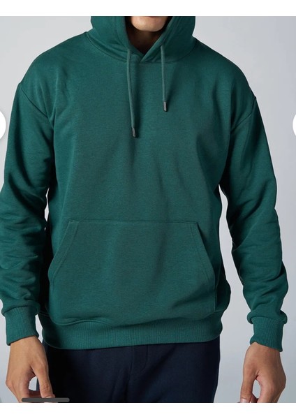 Erkek Kapüşonlu Kanguru Cepli Yumuşak Pamuklu Üç Iplik Kumaş Üst Kalite Sweatshırt fırsatları