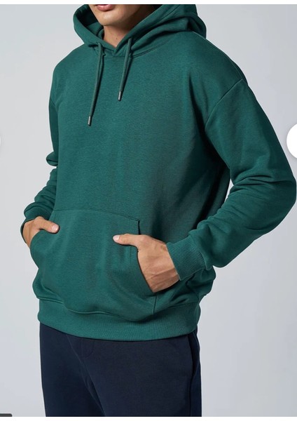 Erkek Kapüşonlu Kanguru Cepli Yumuşak Pamuklu Üç Iplik Kumaş Üst Kalite Sweatshırt indirimleri