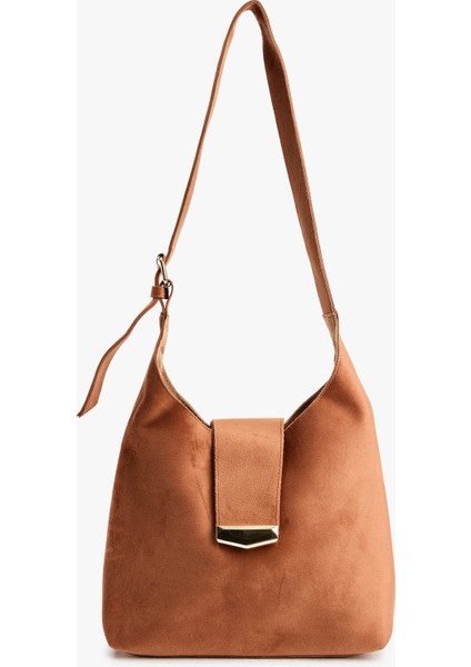 Metal Tokalı Suni Deri Tote Çanta