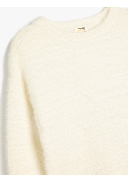 Basic Triko Kazak Uzun Kollu Bisiklet Yaka modelleri