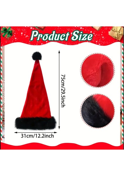 Uzun Tüylü Noel Şapkası, Kırmızı Kalınlaşmış Yetişkin Şapkası (Yurt Dışından) modelleri
