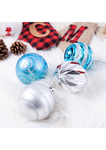 6 Cm'lik 24 Adet Çok Farklı Desenli, Renkli Noel Topu (Yurt Dışından) modelleri