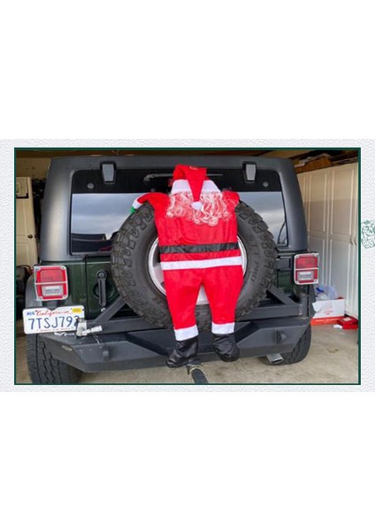 110 cm Noel Baba Duvar Tırmanışı Komik Kadife Kumaş Giysi Askısı (Yurt Dışından) fiyatları