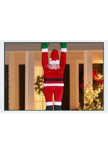 110 cm Noel Baba Duvar Tırmanışı Komik Kadife Kumaş Giysi Askısı (Yurt Dışından) fırsatları