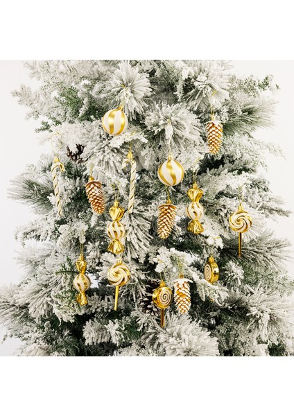 15 Adet 6 cm Noel Topu Çam Kozalaklı Lolipop Şeker Noel Ağacı Süslemesi (Yurt Dışından) modelleri