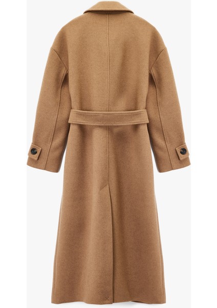 x Şahika Ercümen - Kemerli Kaban Yakası Apoletli Kaşe Uzun Kollu Cepli fiyatları