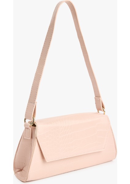 Timsah Derisi Görünümlü Kapaklı Askılı Omuz Çantası fiyatları