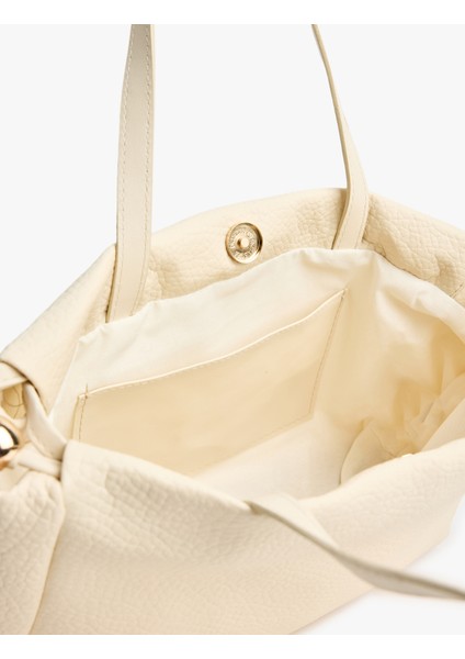 Suni Deri Metal Aksesuarlı Saplı Tote Çanta fırsatları