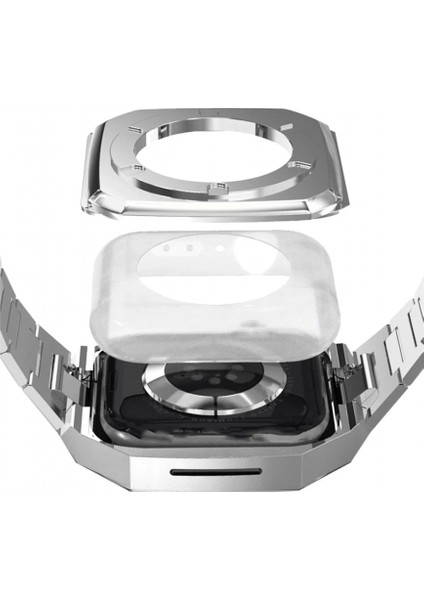 Apple Watch 44MM Metal Petek Kasalı Kordon - Rose Gold modelleri