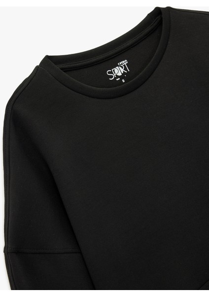 Uzun Kollu Bisiklet Yaka Oversize Spor Sweatshirt modelleri