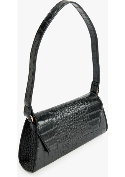 Timsah Derisi Görünümlü Kapaklı Askılı Omuz Çantası fiyatları