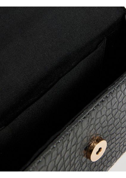 Timsah Derisi Görünümlü Kapaklı Askılı Omuz Çantası modelleri