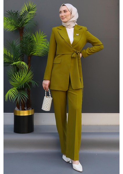 Asimetrik Taşlı Takım Yağ Yeşil modelleri