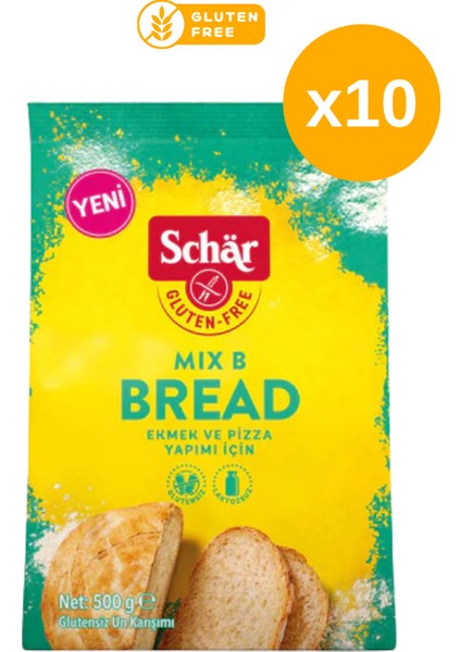 Mix B Glutensiz Ekmek Unu 500 gr (10 Adet)