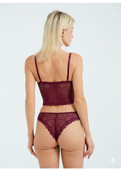 Dantel Detaylı Esnek Bralet & Slip Takımı fiyatları