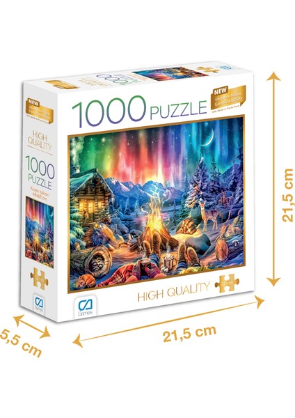 Kuzey Işıkları - 1000 Parçalı Puzzle - 48 x 68 cm