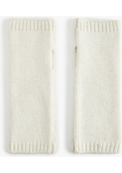 Saç Örgü Dokulu Parmaksız Kırçıllı Uzun Eldiven fiyatları