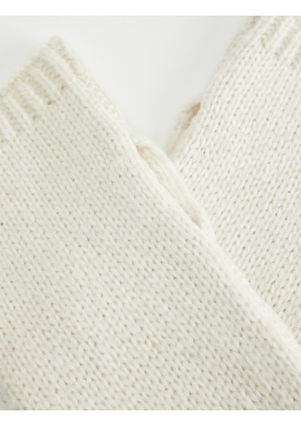 Saç Örgü Dokulu Parmaksız Kırçıllı Uzun Eldiven modelleri