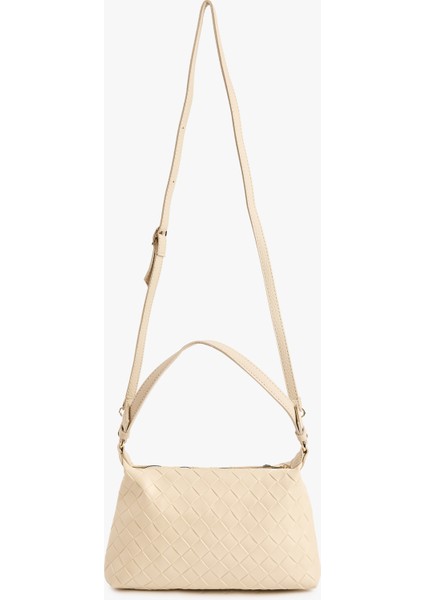 Örgü Detaylı Fermuarlı Askılı Suni Deri Omuz Çantası modelleri