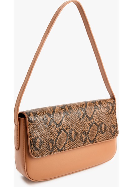 Suni Yılan Derisi Detaylı Askılı Omuz Çantası modelleri