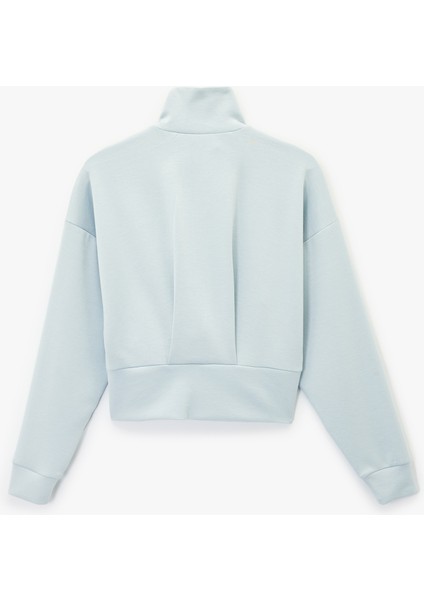 Uzun Kollu Dik Yaka Fermuarlı Sweatshirt fiyatları