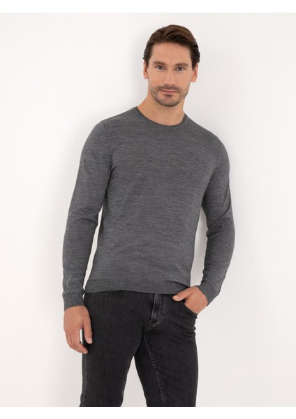 Erkek Füme Slim Fit Basic Kazak 50318854-VR058 modelleri