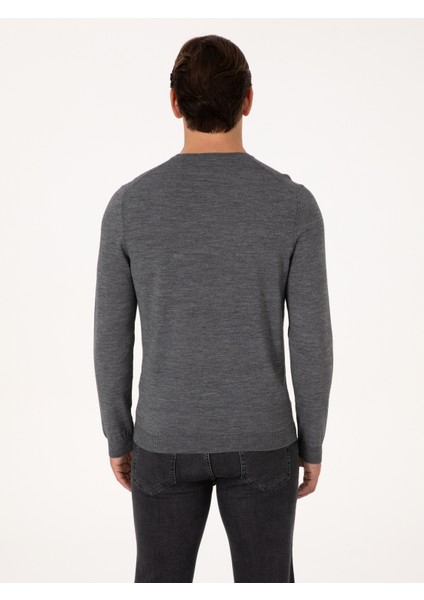 Erkek Füme Slim Fit Basic Kazak 50318854-VR058 indirimleri