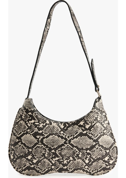Askılı Yılan Derisi Görünümlü Omuz Çantası
