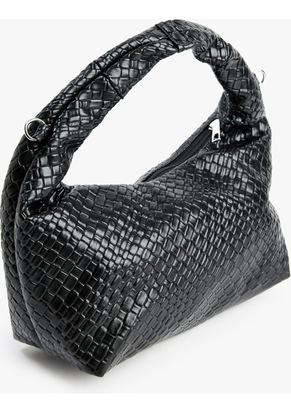 Suni Deri Saplı Örgü Dokulu Askılı Çapraz Çanta fiyatları