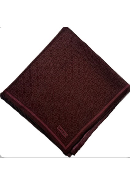Tivil Monogram Ipek Eşarp 41408-BORDO