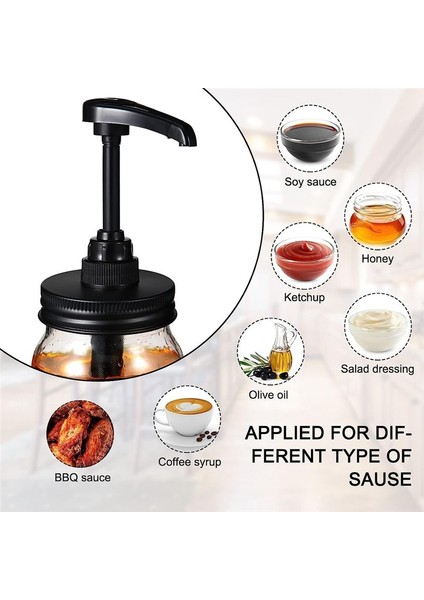 Canning Kavanoz Şurubu Dispenser Kahve Şurubu Dispenser Pompa Kapakları 16 Oz Düzenli Ağız Konserve Kavanmaları (Yurt Dışından) fırsatları