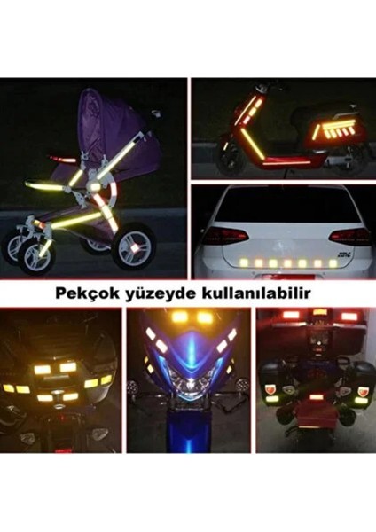 Tüvtürk Onaylı 3 Metre Beyaz Reflektörlü Reflektif Fosforlu Şerit Bant Kesikli Ikaz Bandı modelleri