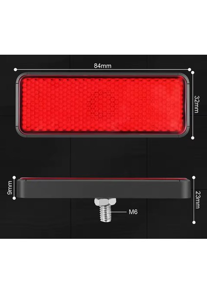 Motosiklet 12V 18 Ledli Düz ve Çakar Kırmızı Reflektör (2'li Set)