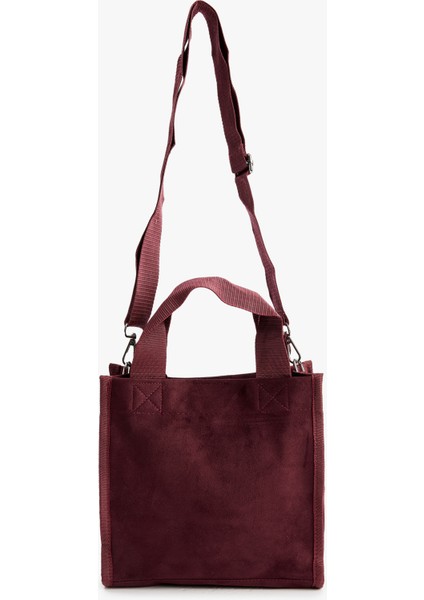 Saplı Askılı Mıknatıs Kapamalı Suni Süet Tote Çanta