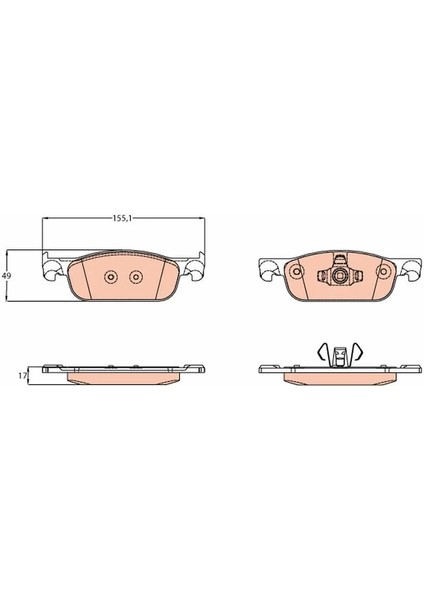 GDB2157 - Fren Balatası Ön - Trw fiyatları