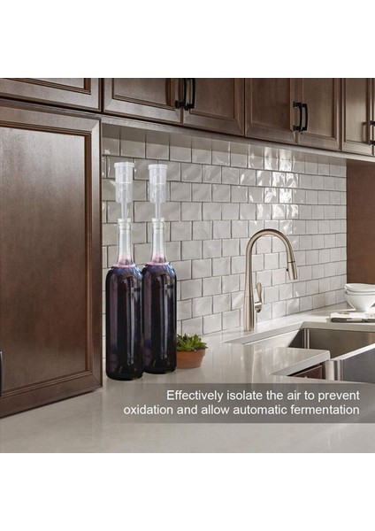2x Fermantasyon Kapakları Hava Kilidi Kiti 6 Tıpa Hava Kilitleri Fermantasyon Bira Şarabı Kombucha Bira Kiti Havayolu Kabarcığı (Yurt Dışından) fırsatları