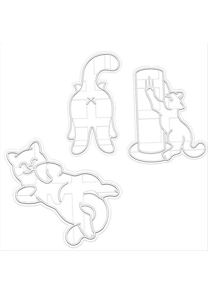 Plastik Kedi Kurabiye Kesiciler Kitty Popo Şekli Diy Bisküvi Kurabiye Kalıp Damga Bakeware Diy Bisküvi El Kalıp Pişirme Malzemeleri (Yurt Dışından)