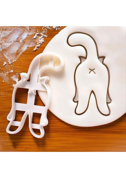 Plastik Kedi Kurabiye Kesiciler Kitty Popo Şekli Diy Bisküvi Kurabiye Kalıp Damga Bakeware Diy Bisküvi El Kalıp Pişirme Malzemeleri (Yurt Dışından) modelleri